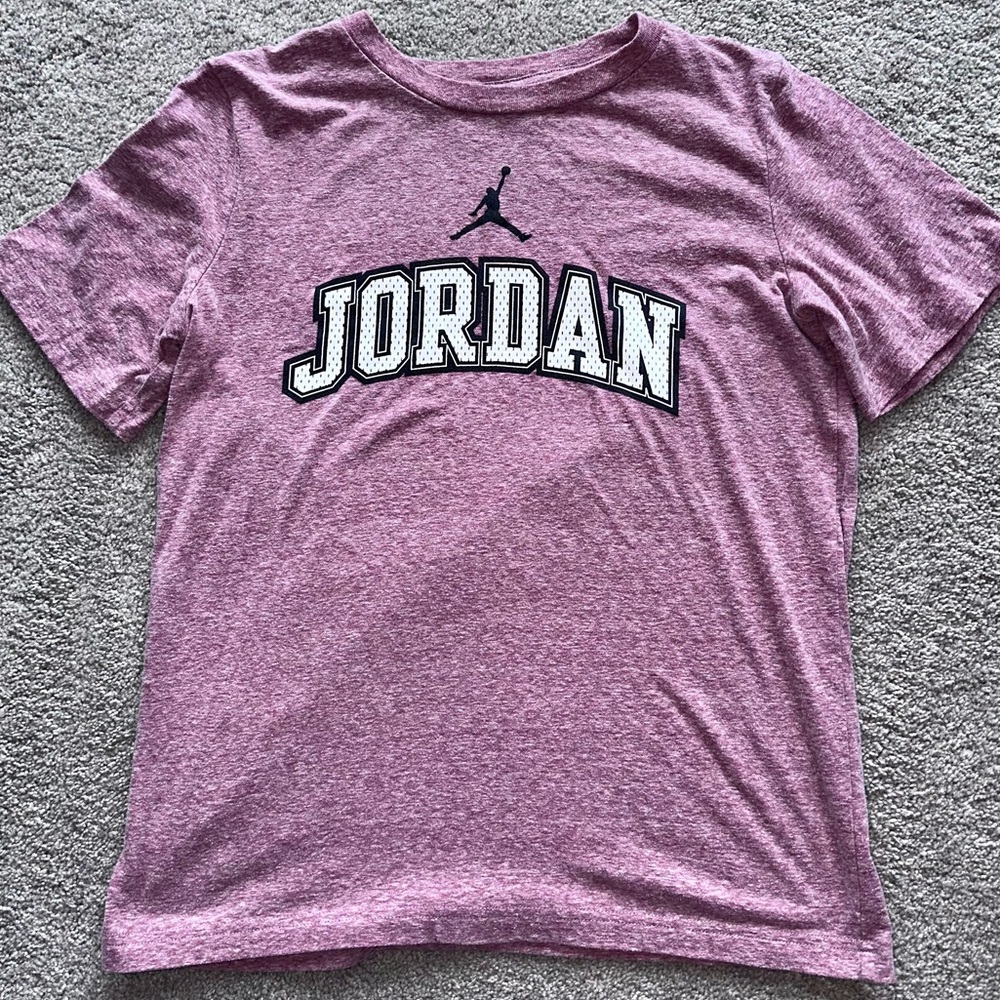 Jordan Jumpman Youth X-Large Red Marled T-Shirt EUC